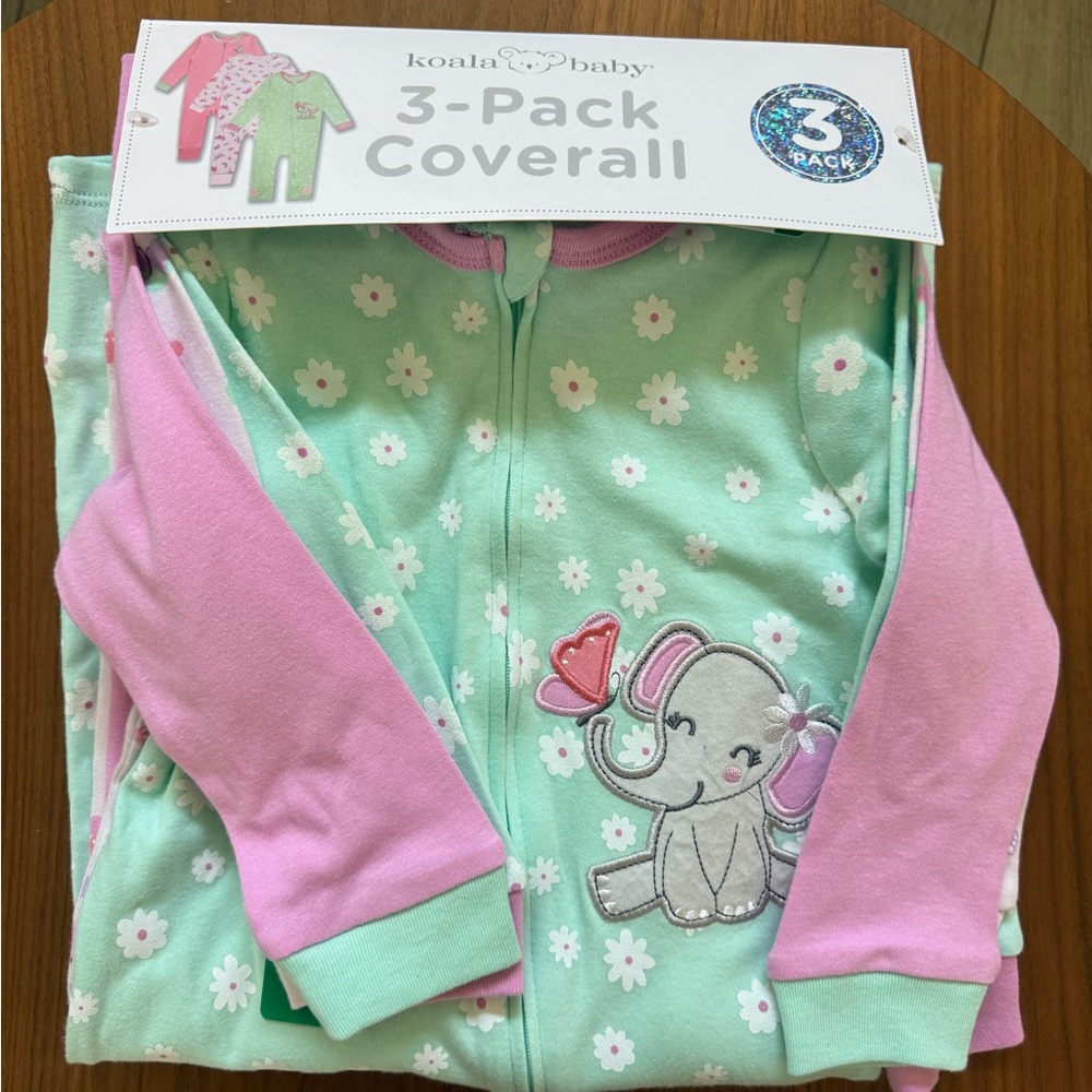 Koala Baby 3 Pack Coverall Set